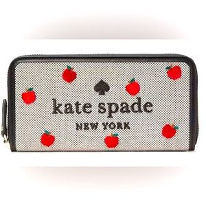 ❤️♠️❤️NWT Kate Spade Ella Apple embroidered wallet❤️♠️❤️ limited edition!!!